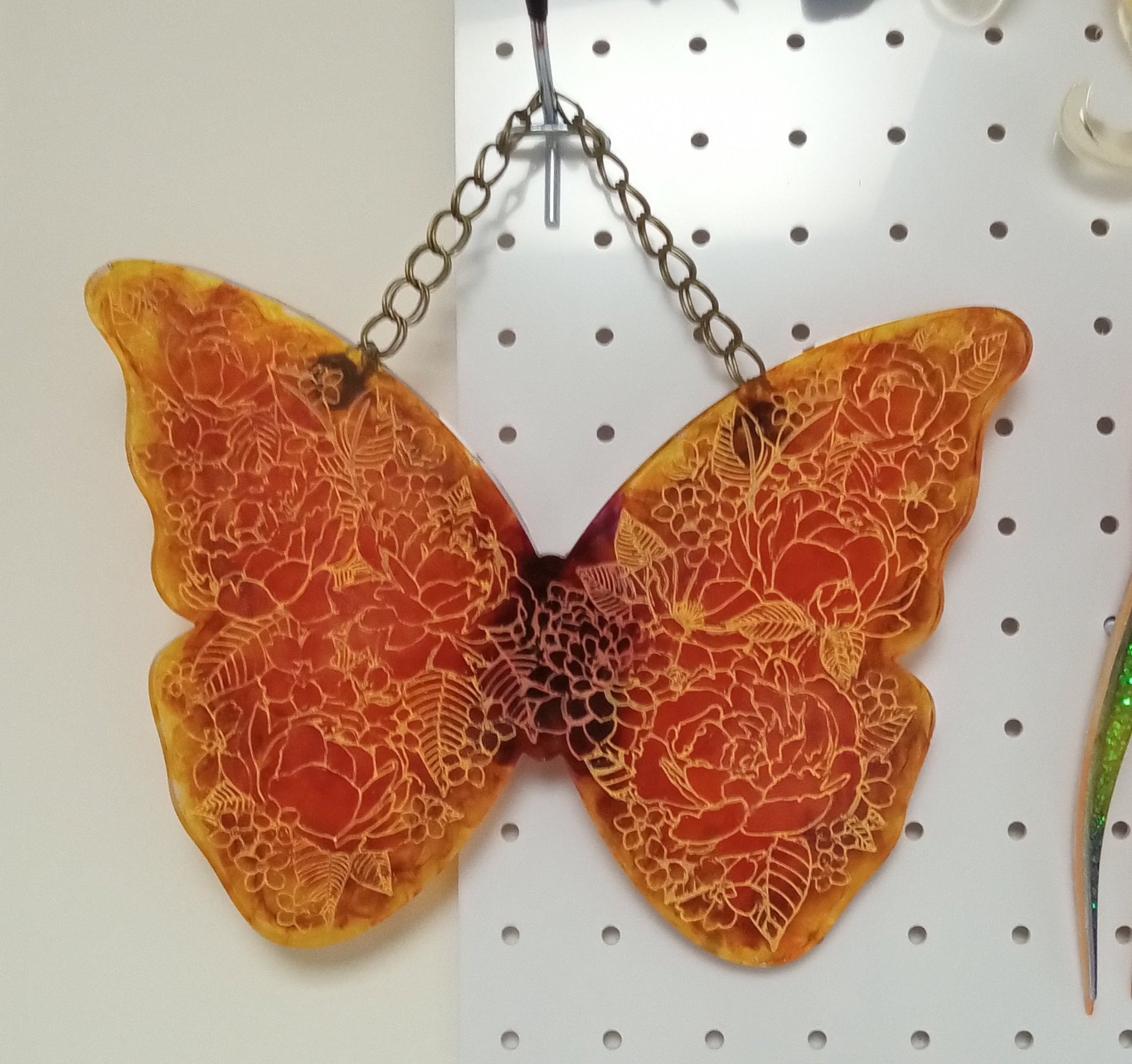 resin orange Butterfly - 1