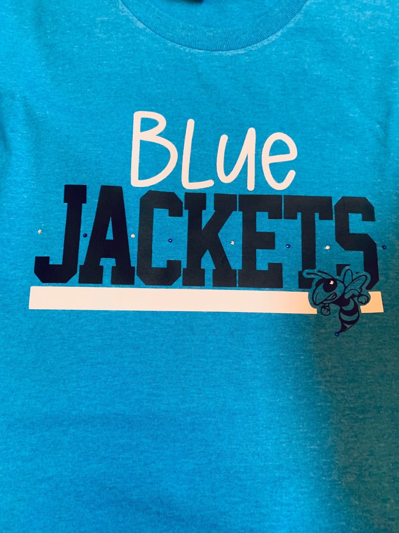 Aynor Blue Jackets Black on Blue Women’s T - 1