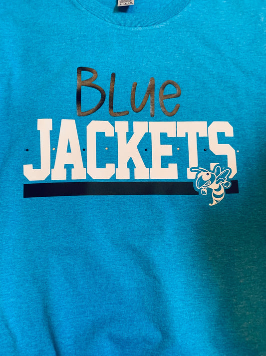 Aynor Blue Jackets White on Blue Women’s T - 1