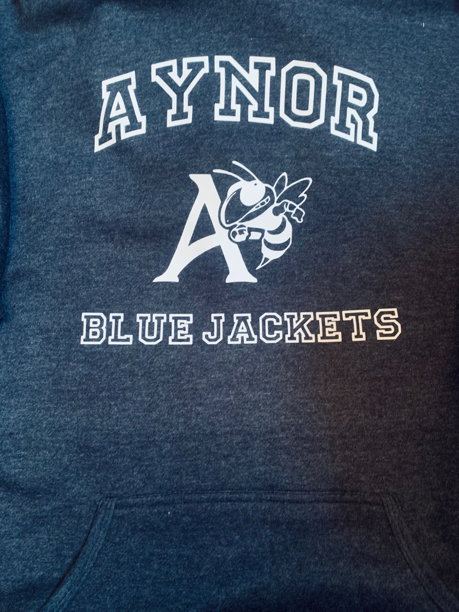 Aynor “A” Blue Jackets Dark Gray Hoodie - 1