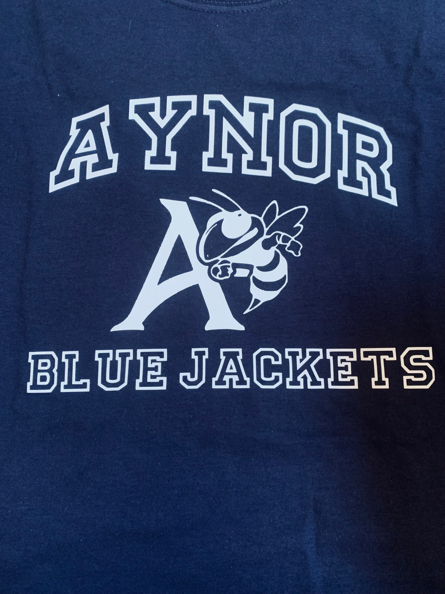 Aynor “A” Blue Jackets Navy Tshirt - 1