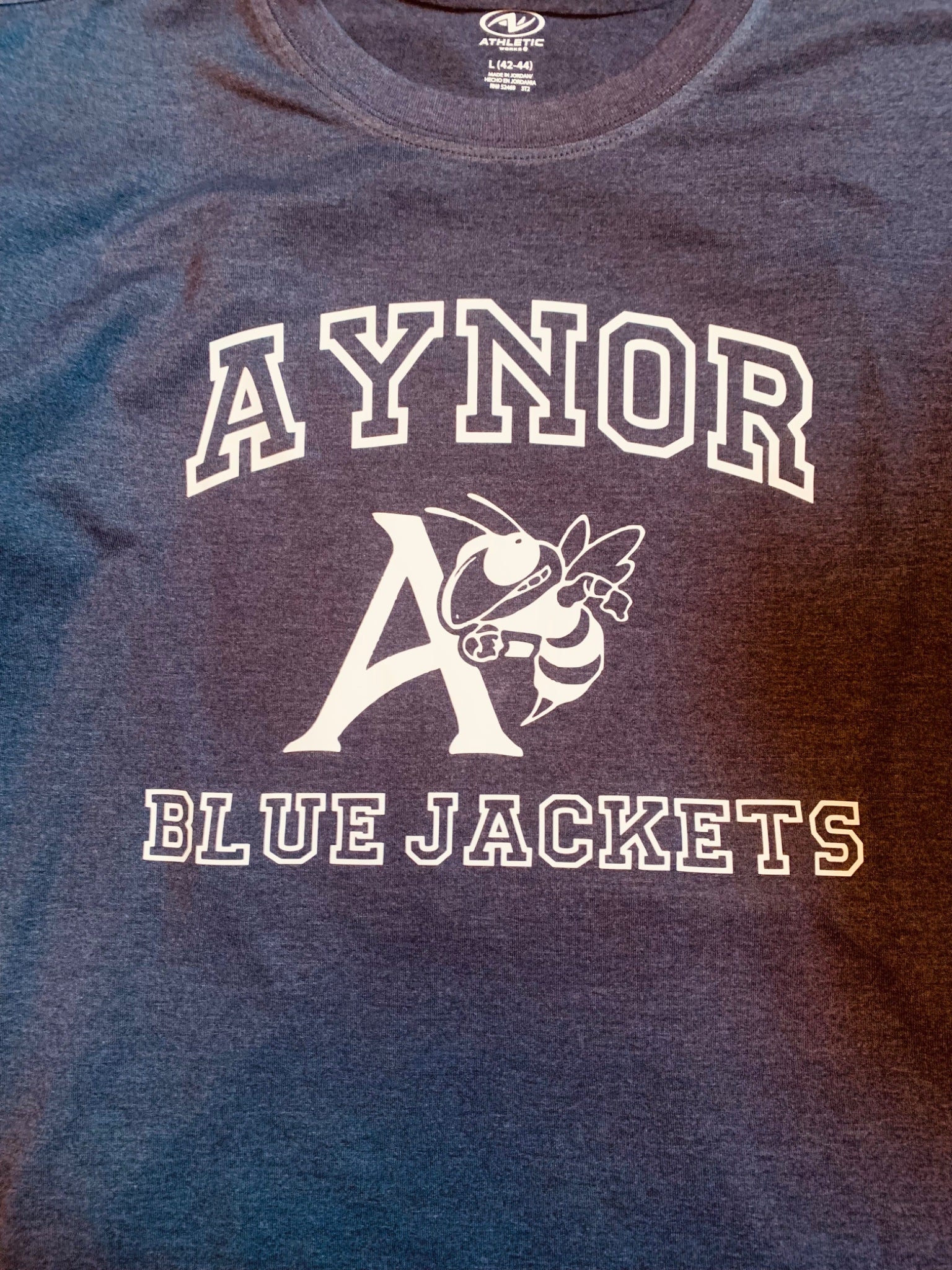 Aynor “A” Blue Jackets Blue Tshirt - 1