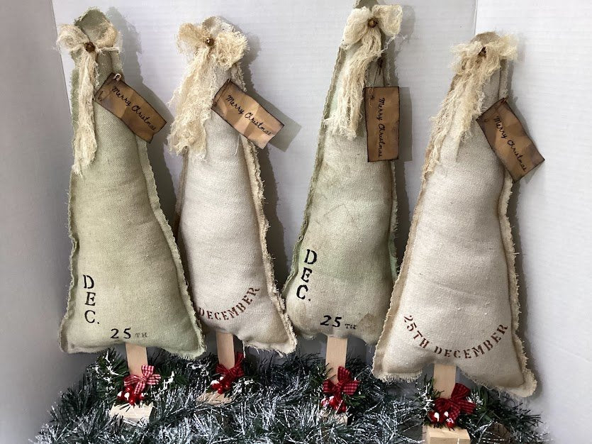 Primitive Rustic Christmas Trees - 1