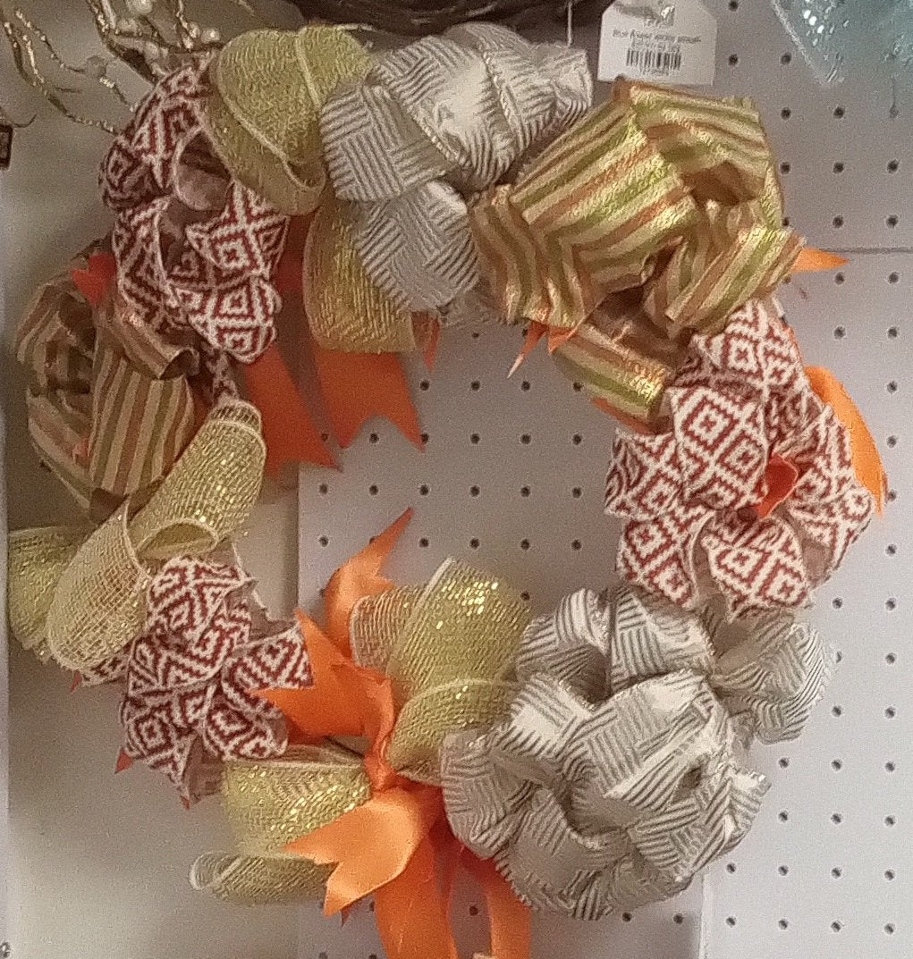 Orange bows wreath - 1