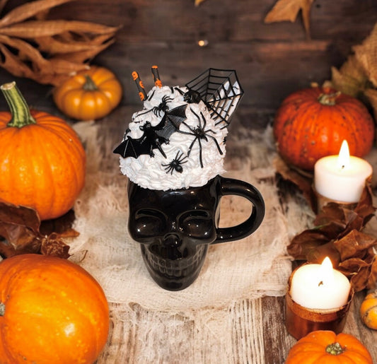 Spooky skull Mug Faux Whipped Cream  - 1