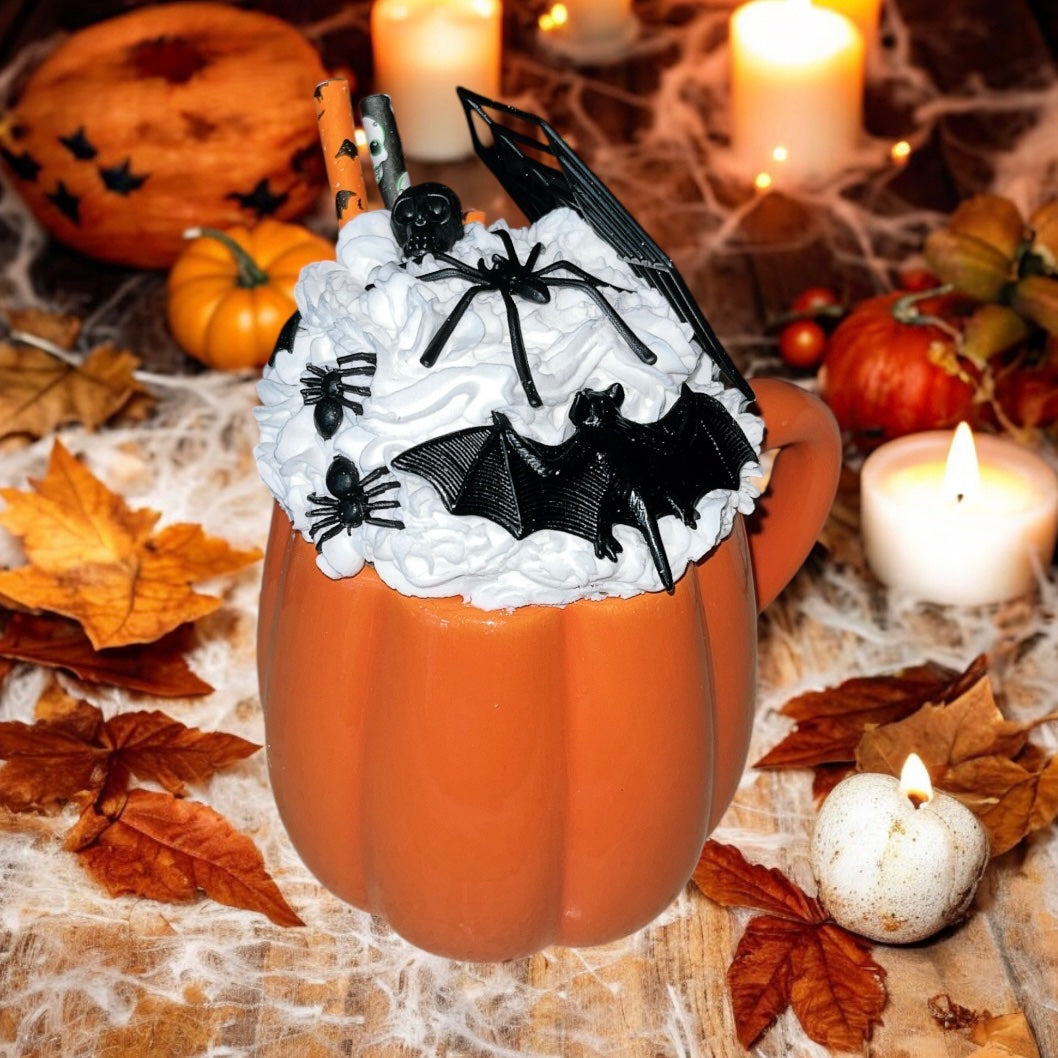 Spooky Pumpkin Mug Faux Whipped Cream  - 1