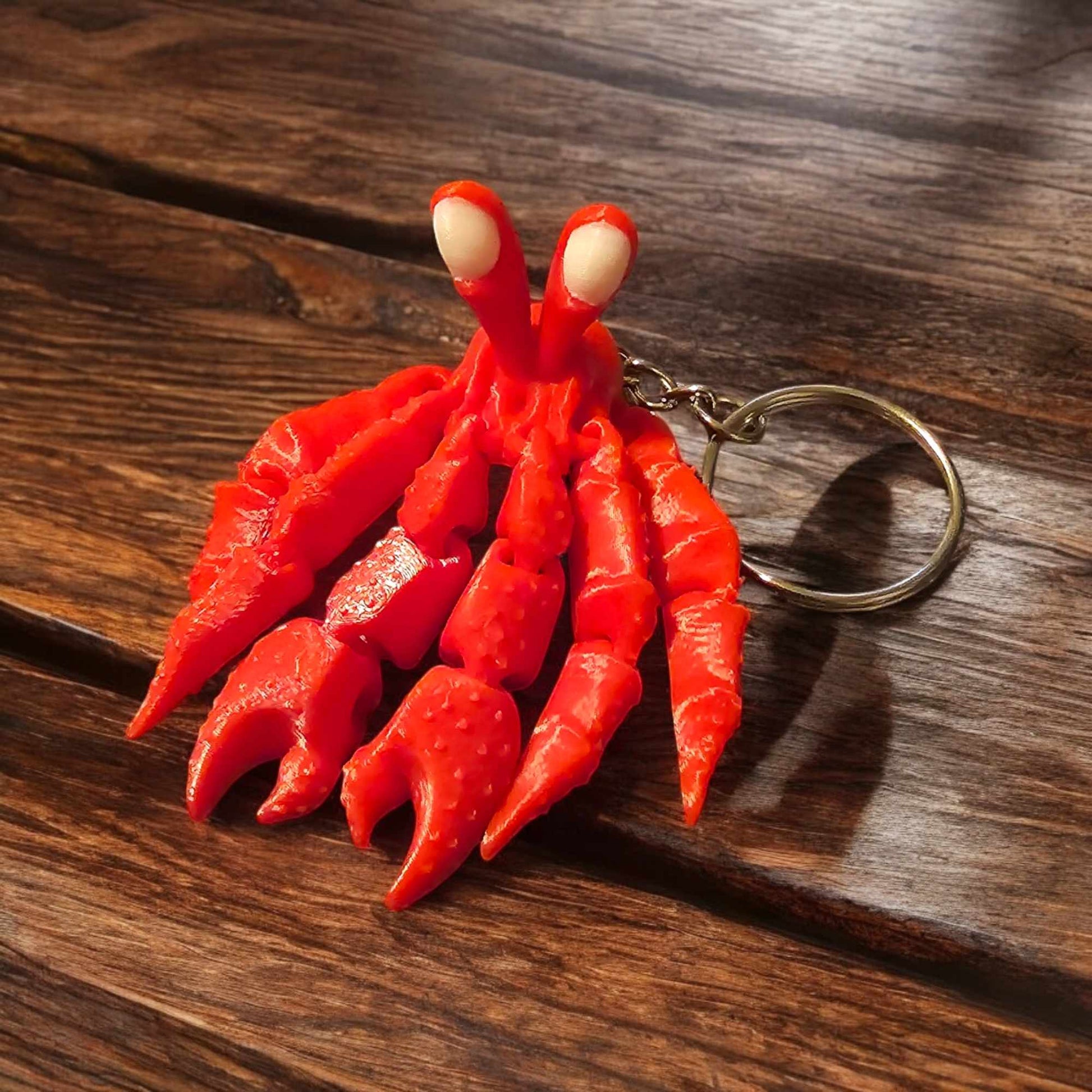 Crab Keychain, Wiggly Body, 2 Inches Wide - 1