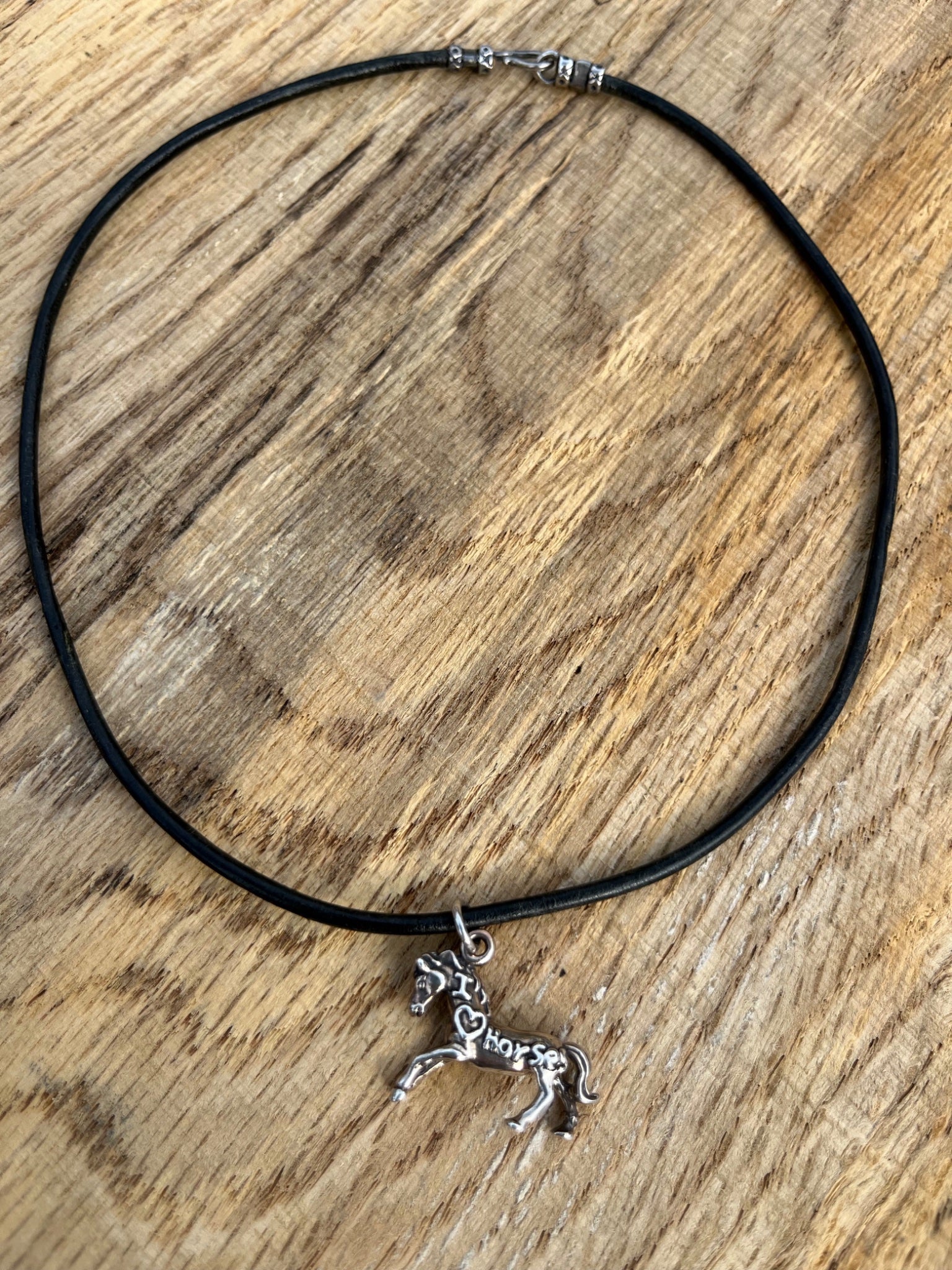 Leather Necklaces with Sterling Silver Charms  - 2