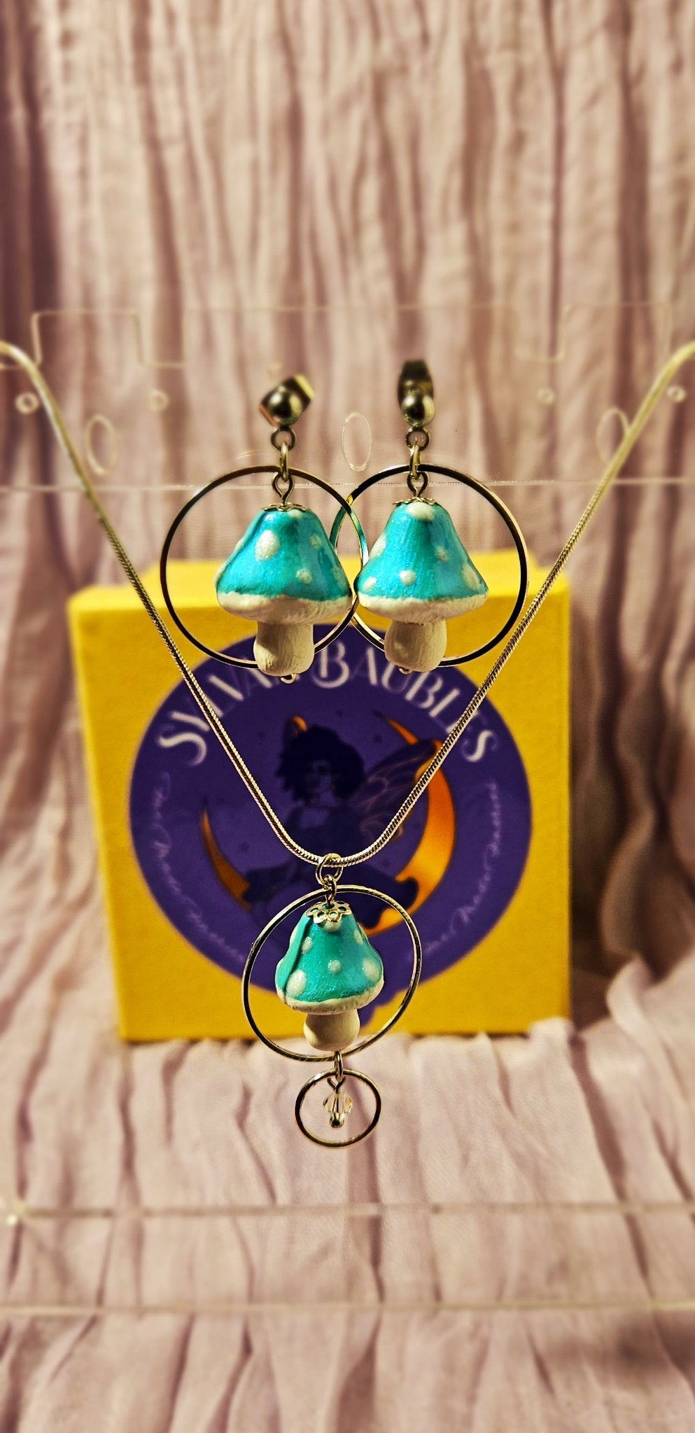 Mushroom Hoop Set - Teal - 1