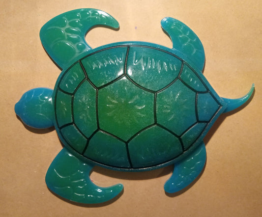 resin green & teal Turtle - 1