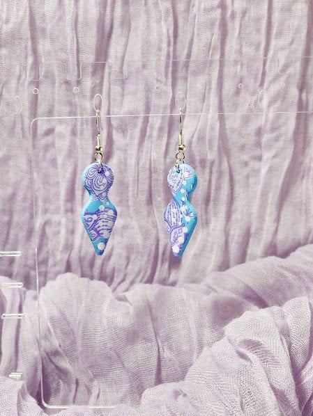 Goddess Boho Print Earrings - 1