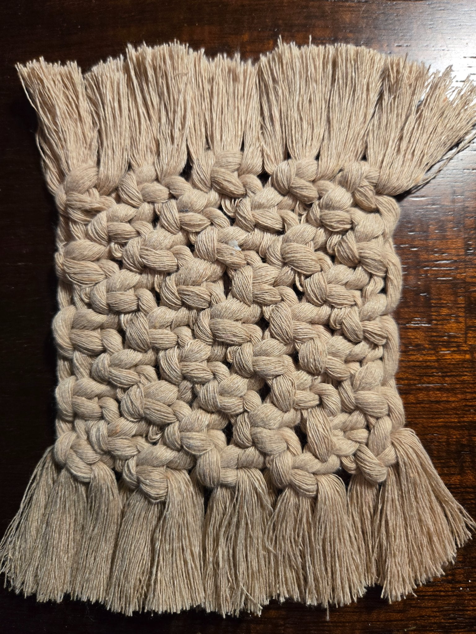 Macrame Coaster - Tan - 1