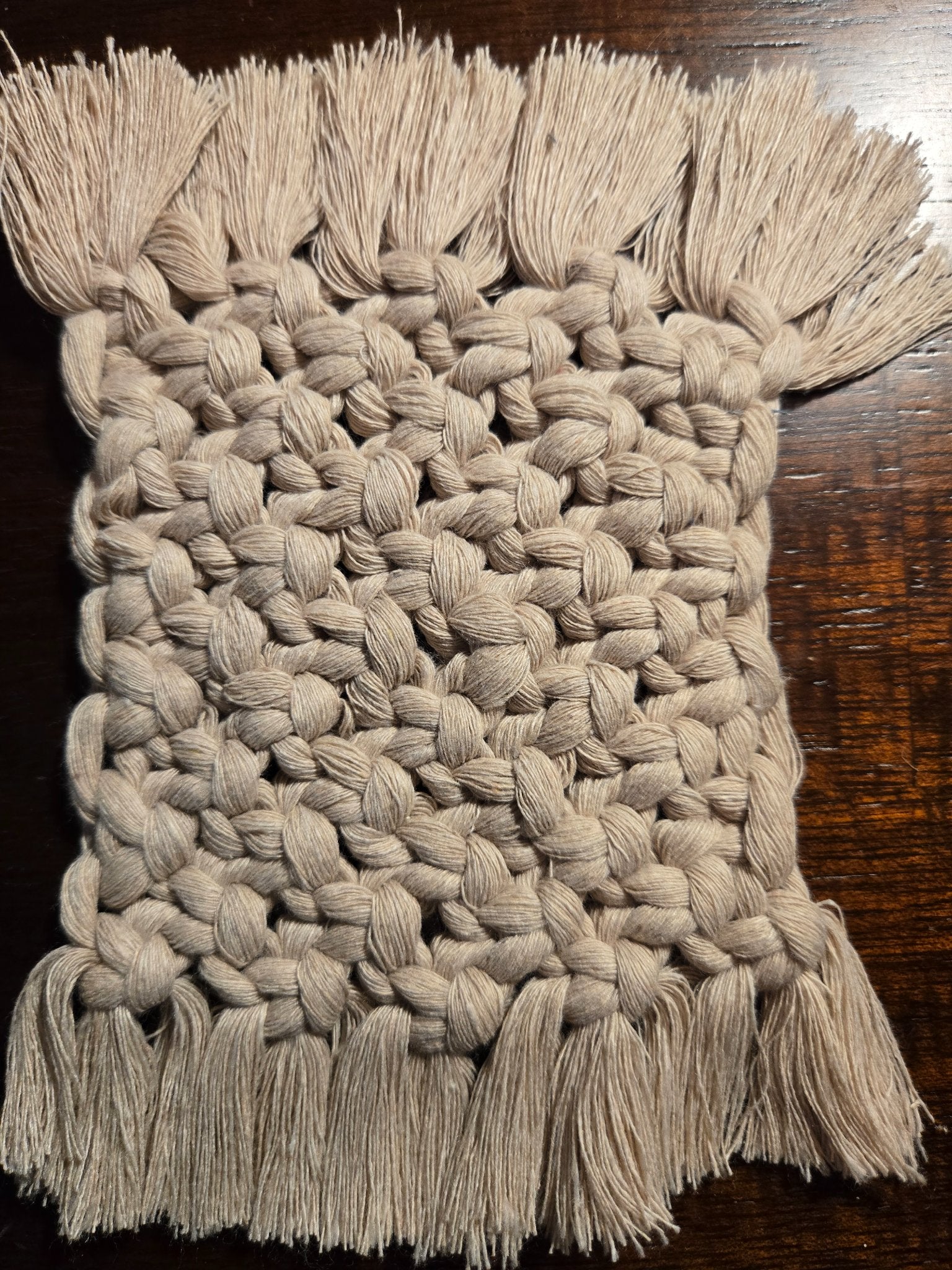 Macrame Coaster - Tan - 2