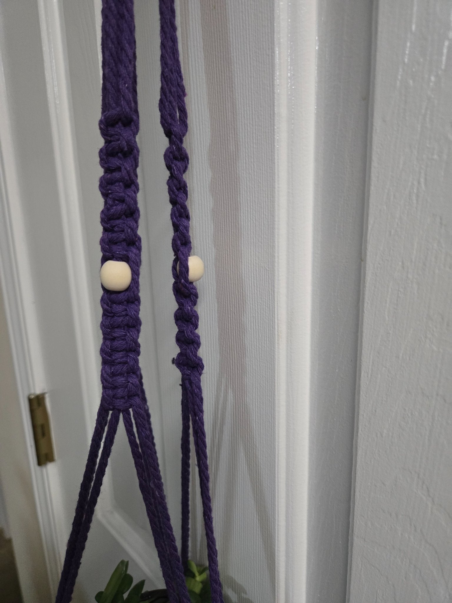 Macrame Plant Hanger - Purple - 2