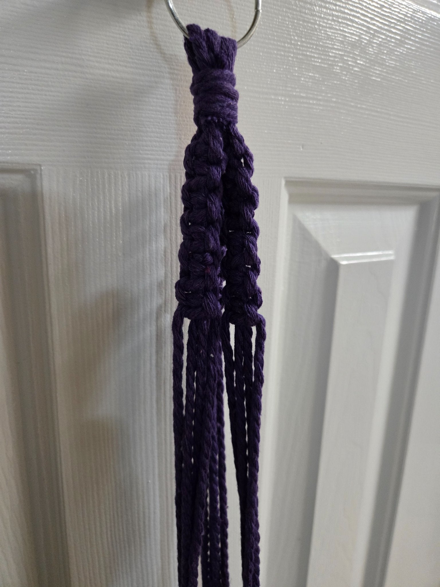 Macrame Plant Hanger - Purple - 4