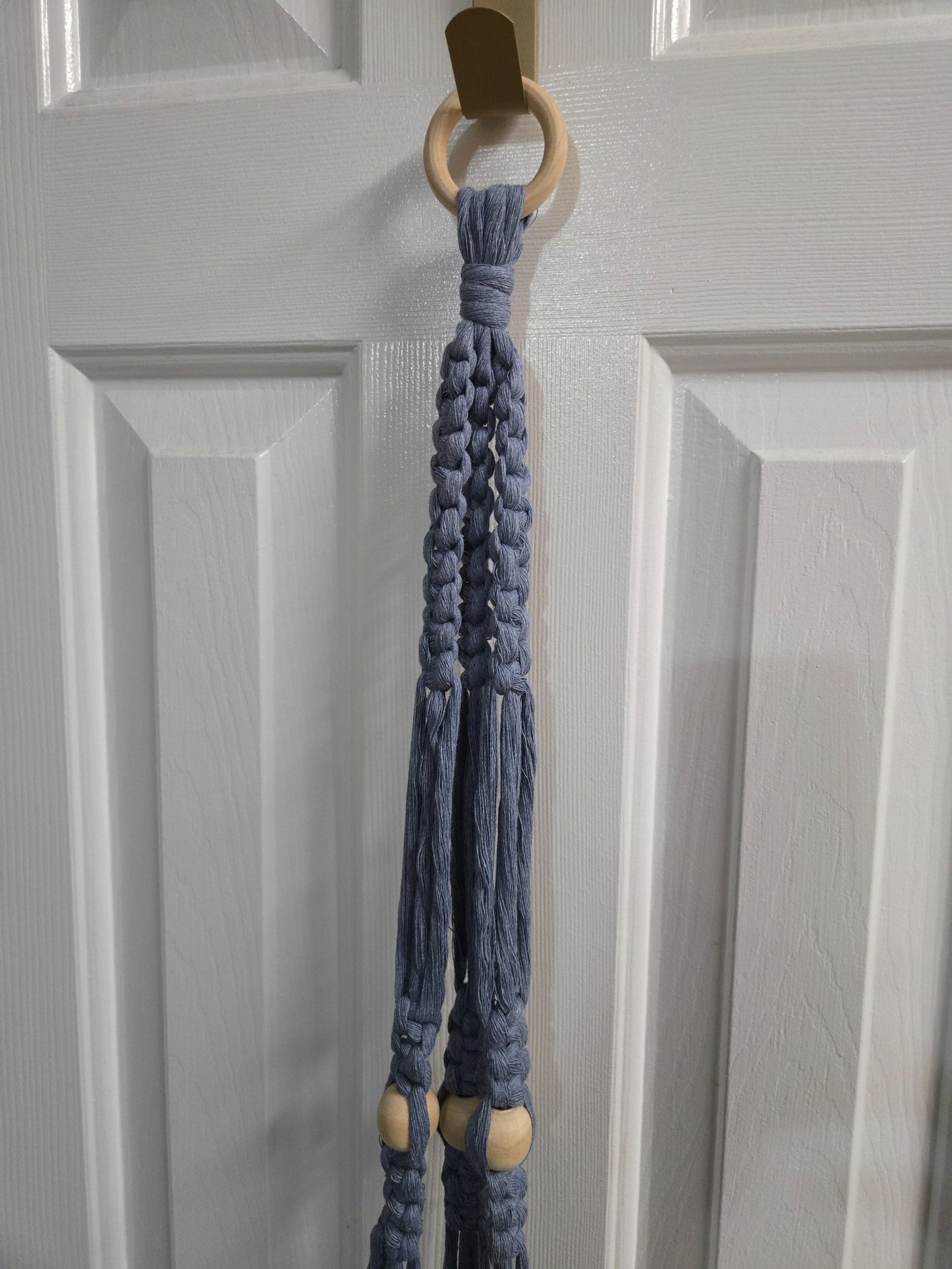 Macrame Plant Hanger - Blue - 4