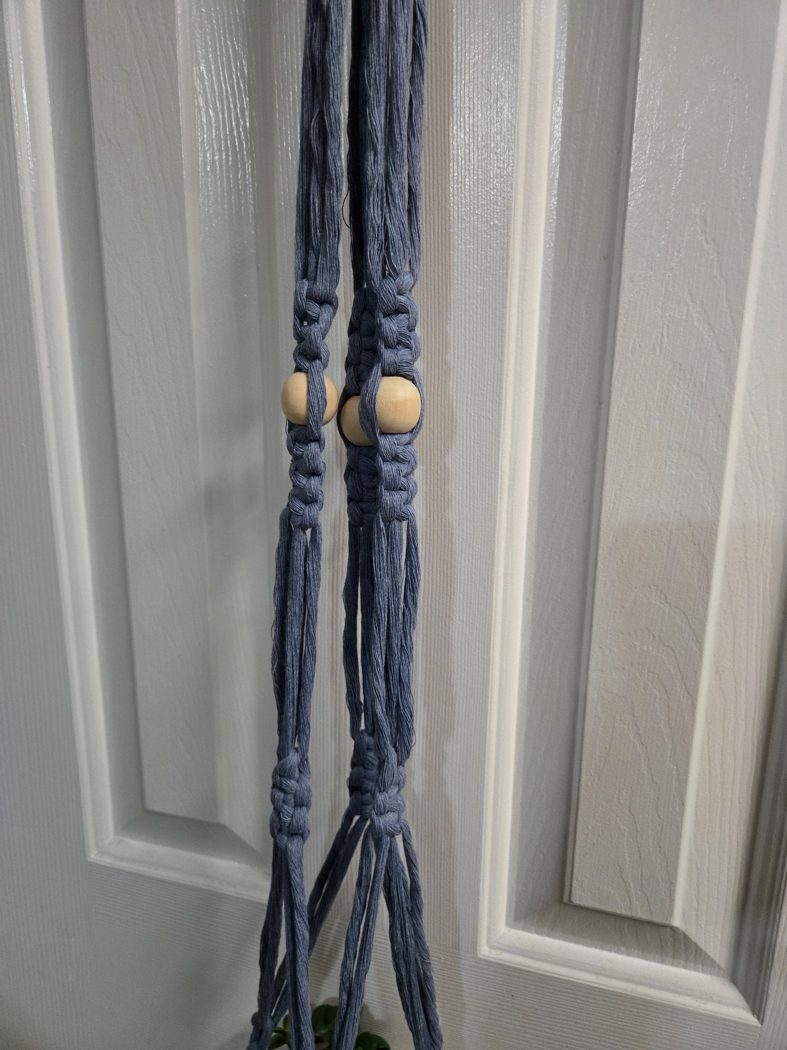 Macrame Plant Hanger - Blue - 5