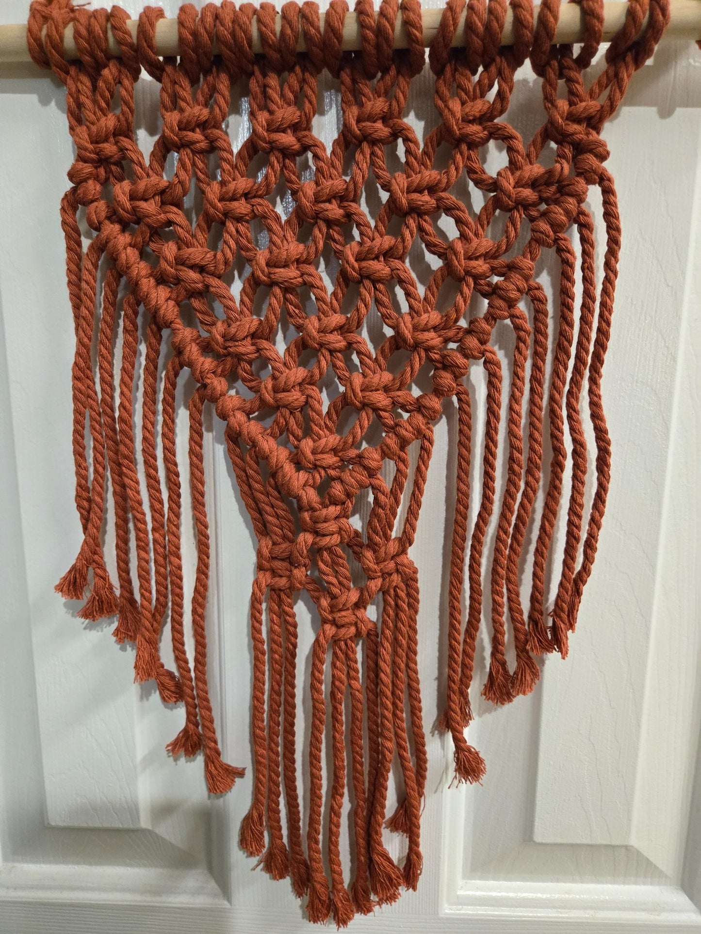 Macrame Wall Hanging - Rust color - 1