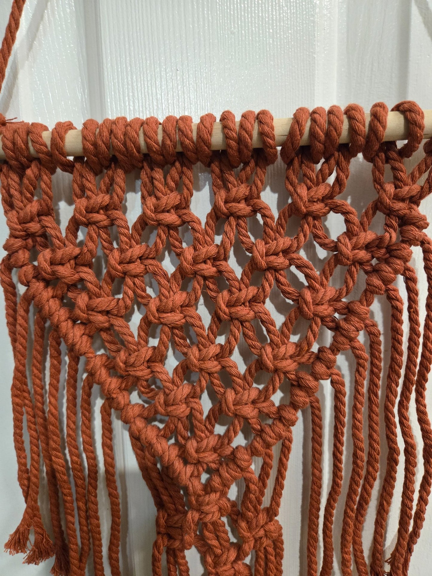 Macrame Wall Hanging - Rust color - 2