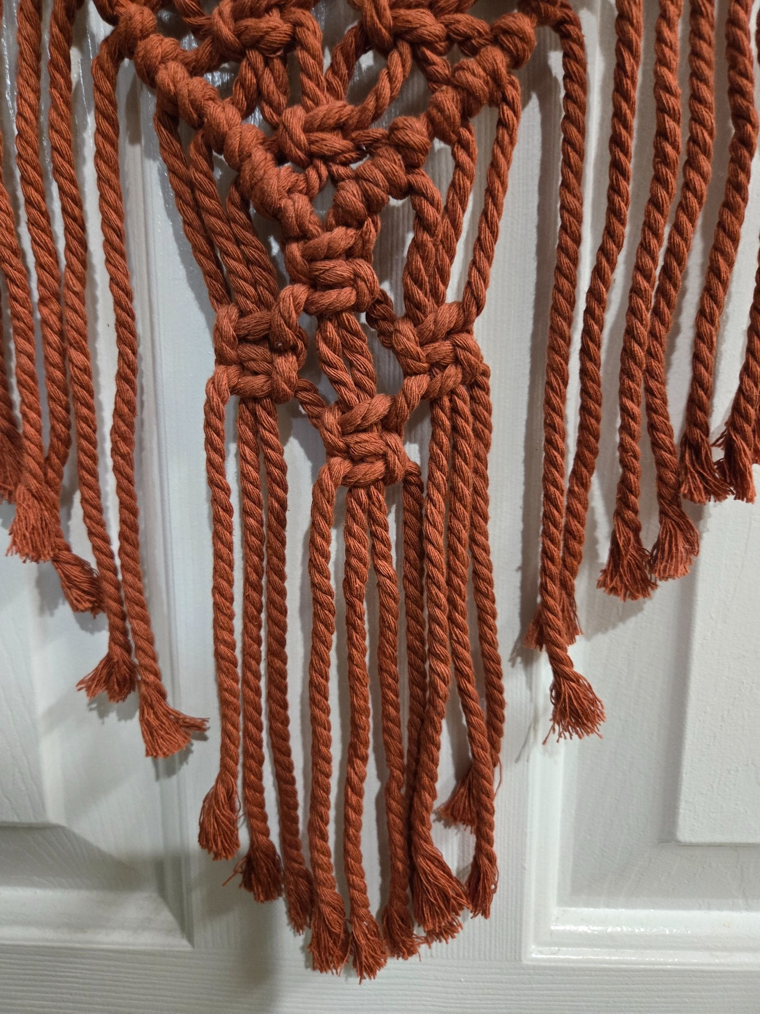 Macrame Wall Hanging - Rust color - 3