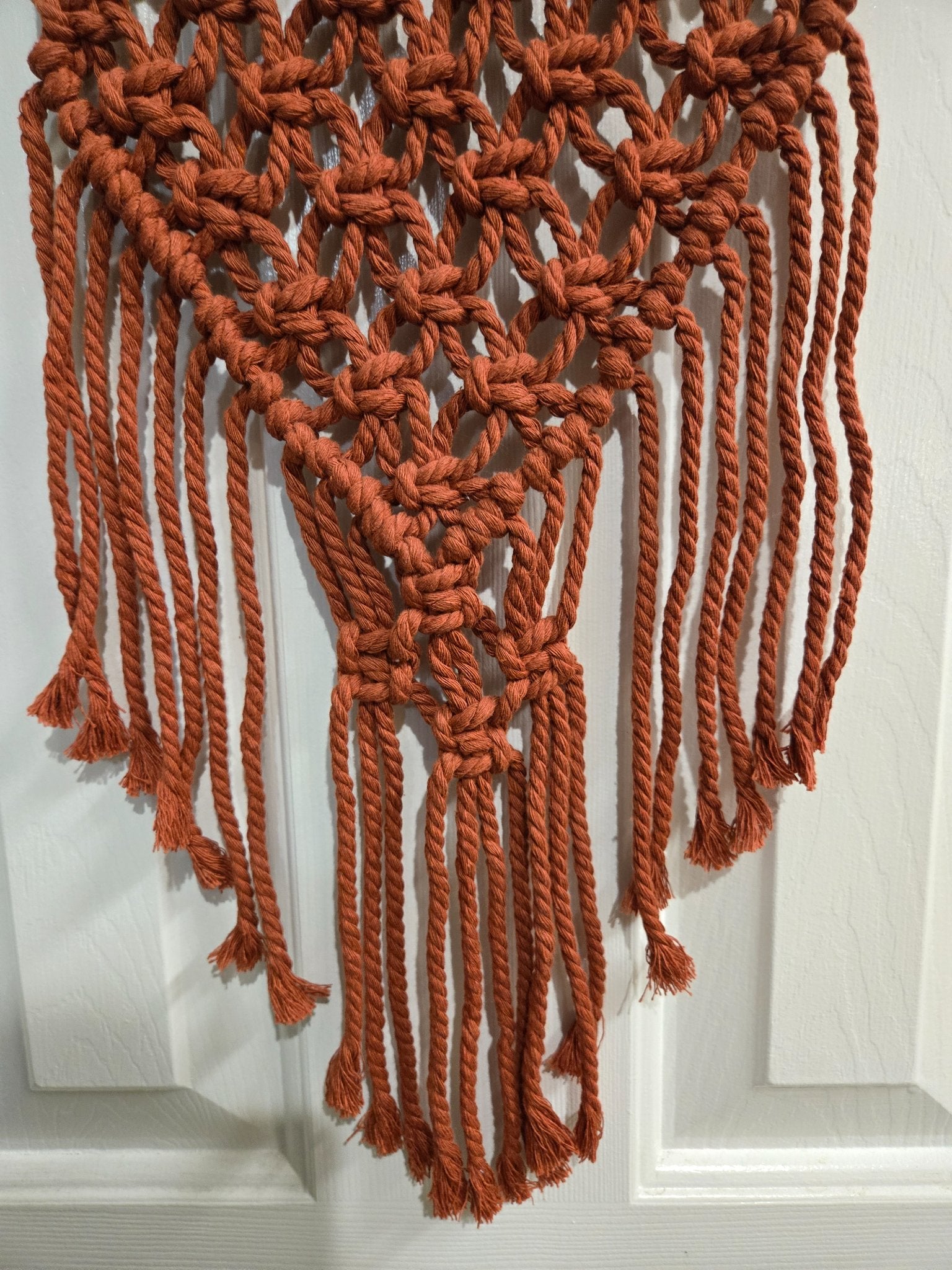 Macrame Wall Hanging - Rust color - 4