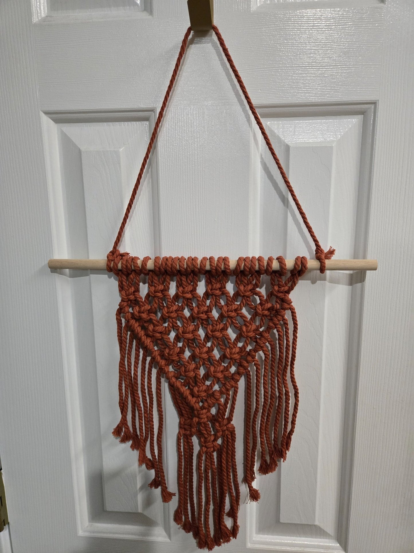 Macrame Wall Hanging - Rust color - 5