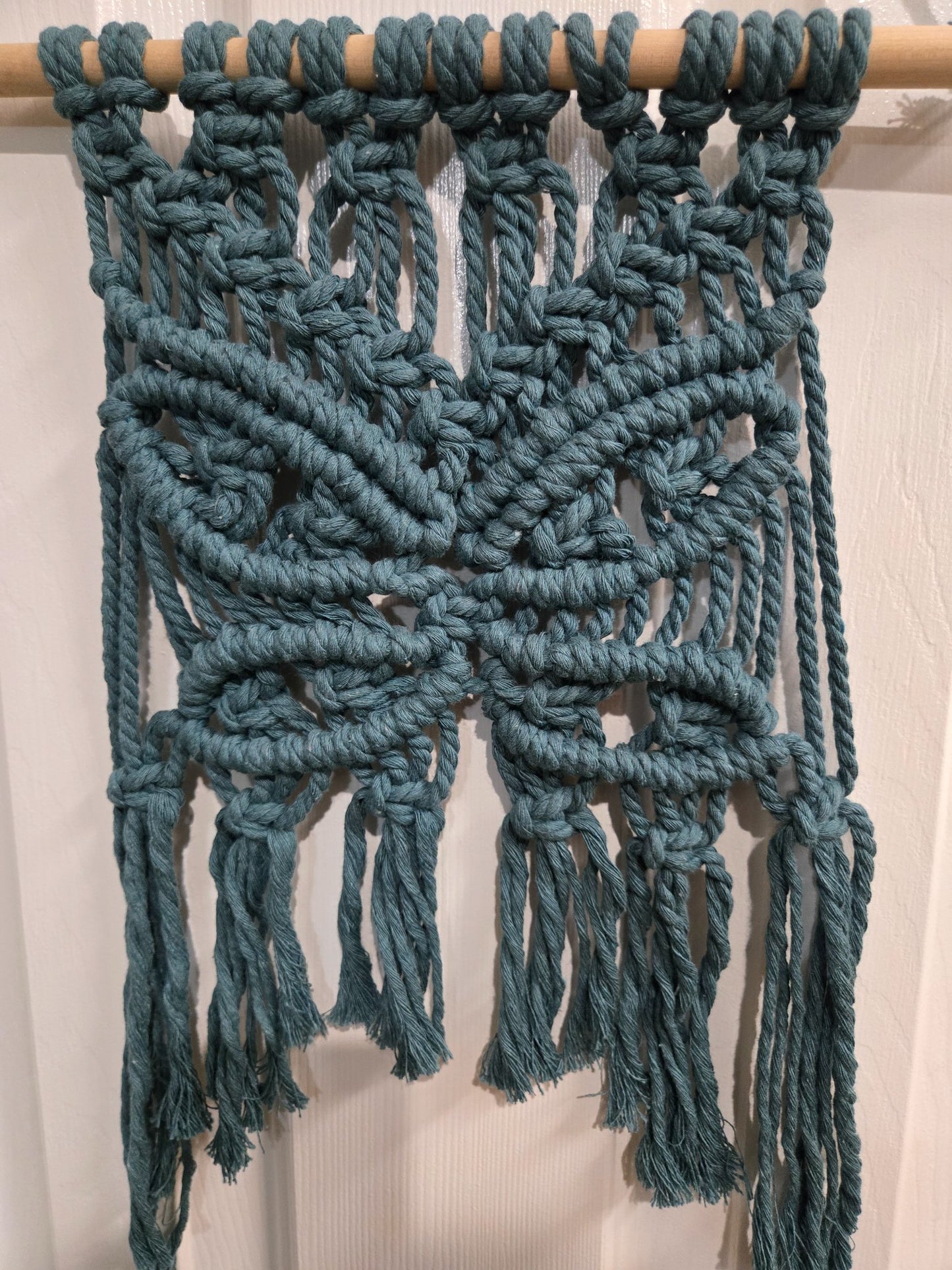 Macrame Wall Hanging  - Teal Butterfly - 1