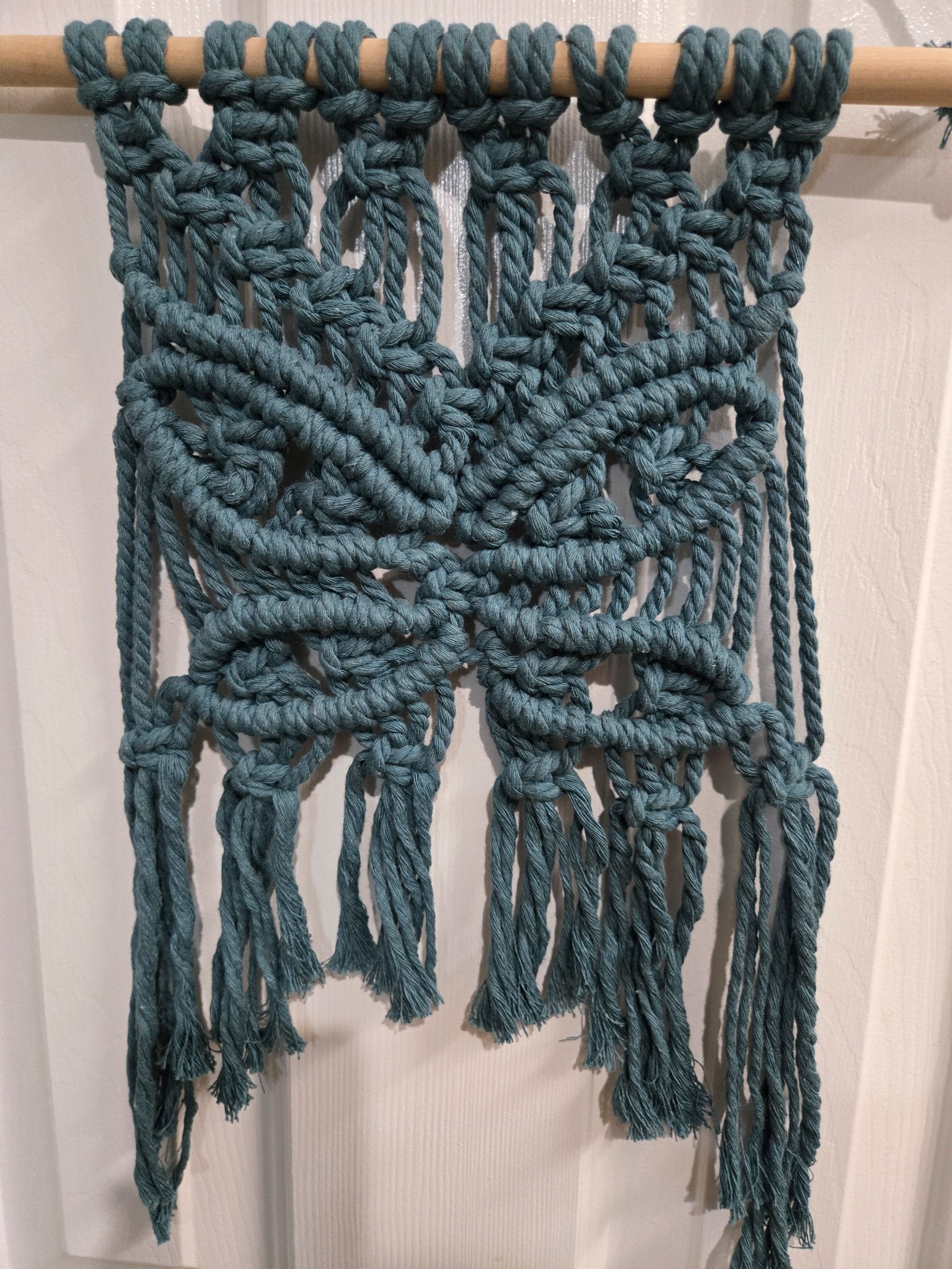 Macrame Wall Hanging  - Teal Butterfly - 3