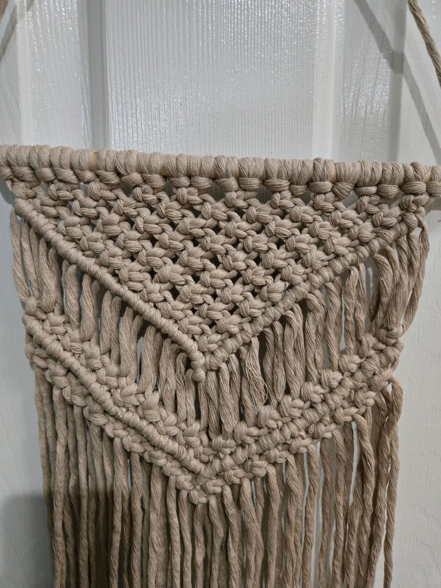 Macrame Wall Hanging - Tan  - 3