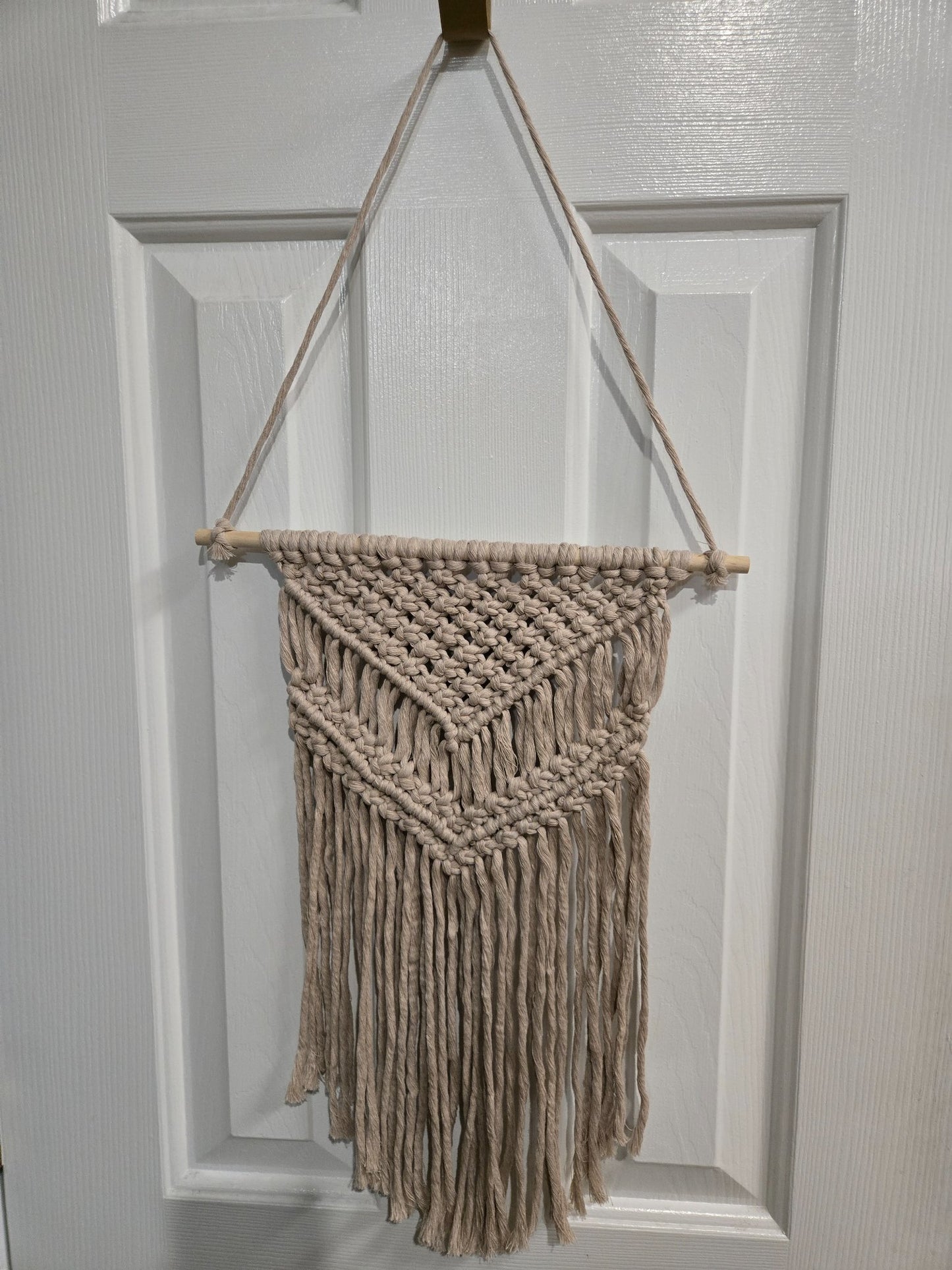 Macrame Wall Hanging - Tan  - 4