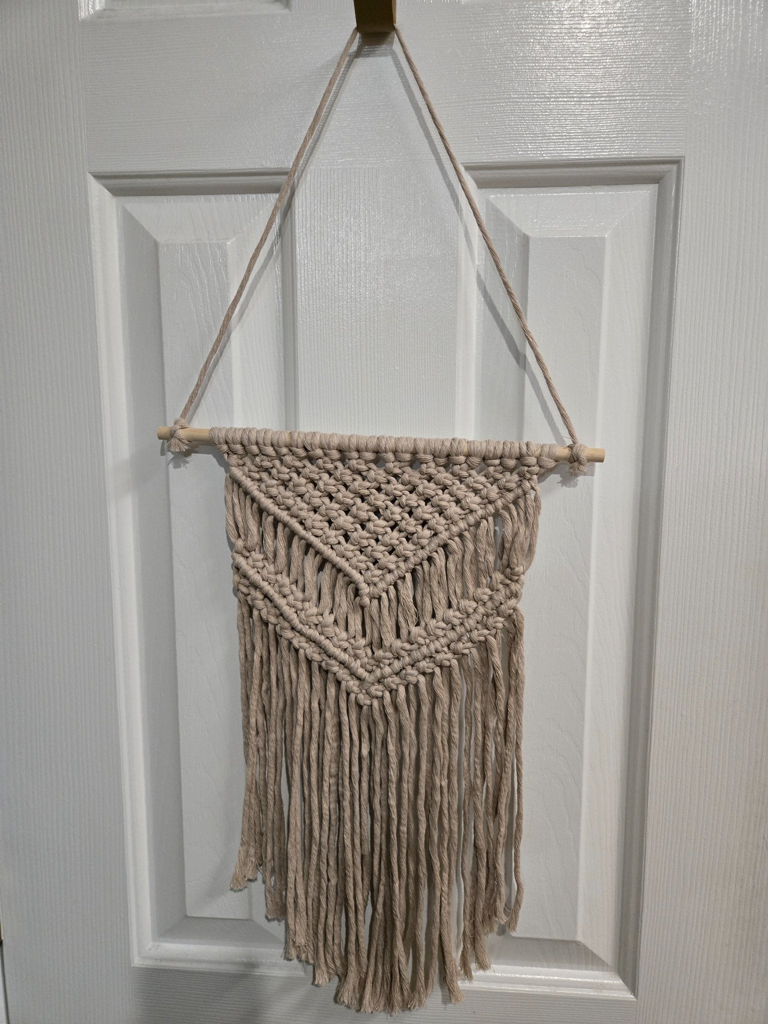 Macrame Wall Hanging - Tan  - 4