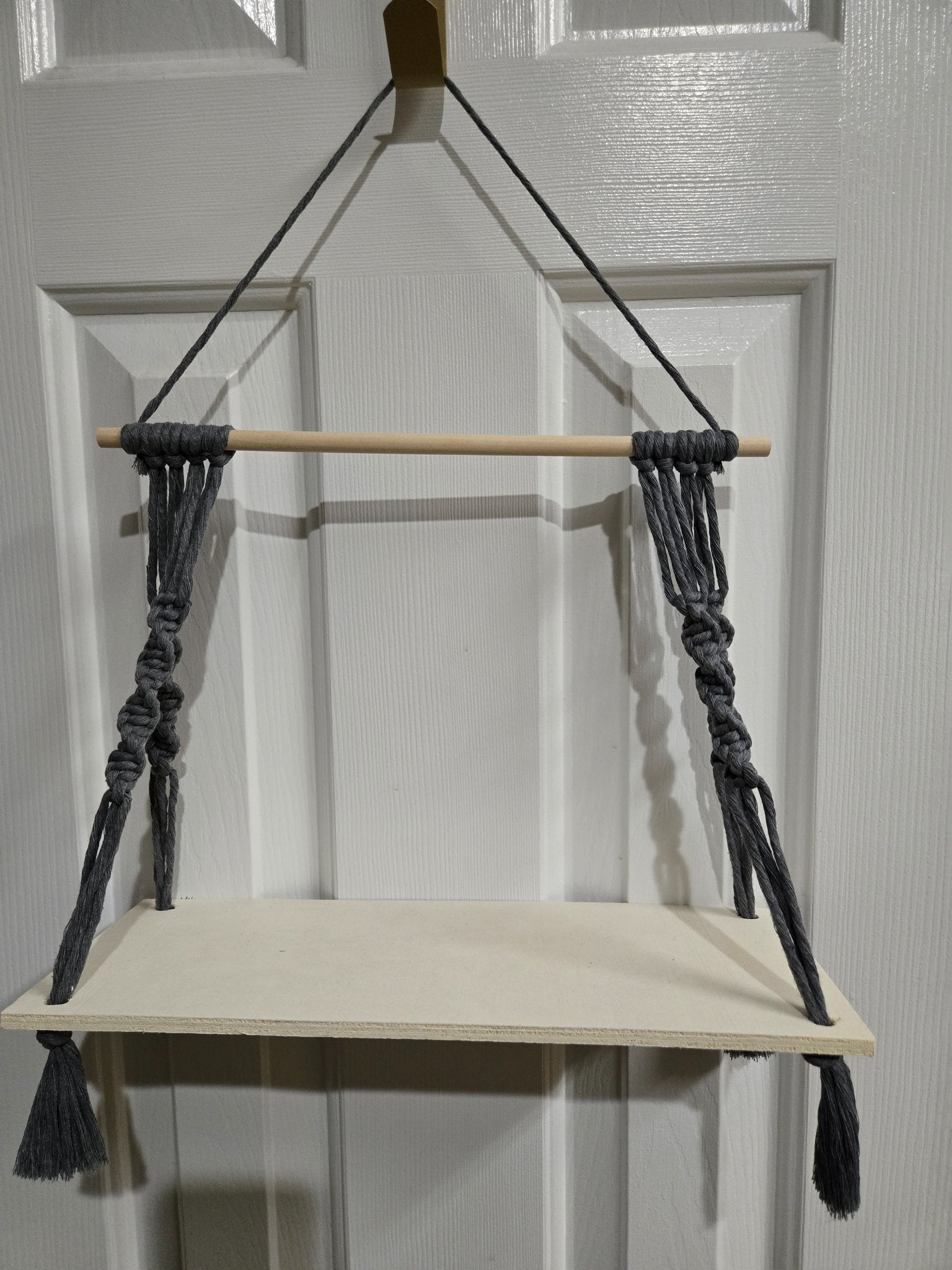 Macrame Shelf - Gray - 4