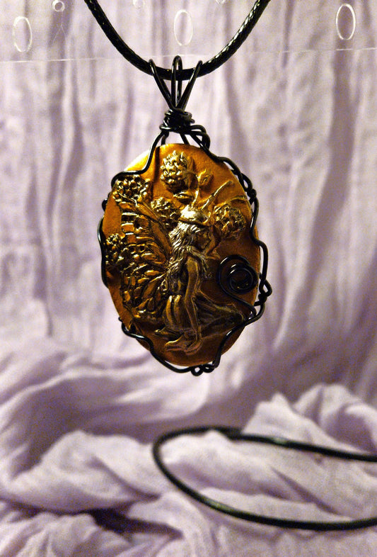 Fairy Pendant Wire Wrapped- Bronze - 1