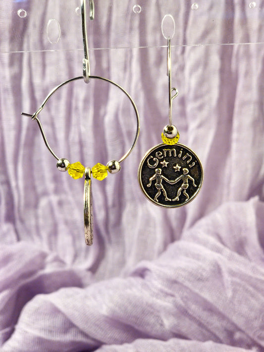 Gemini - Power Color Yellow Earrings - 1