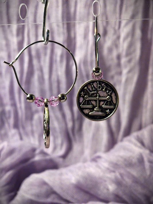 Libra - Power Color Pink Earrings - 1