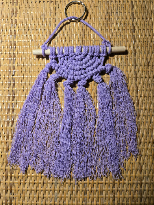 Macrame Mini - Purple 1/2 Circle  - 1