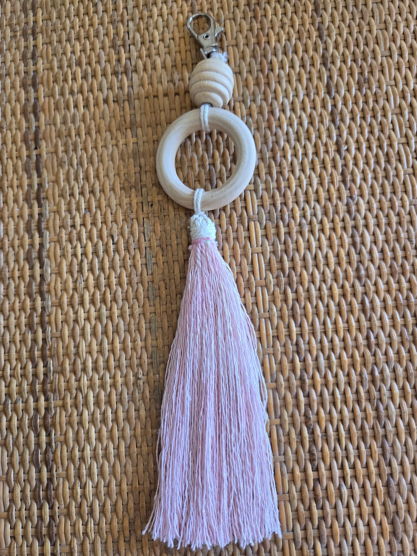 Macrame Clip-on - Pink - 1