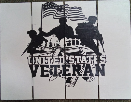 Wooden veteran sign - 1