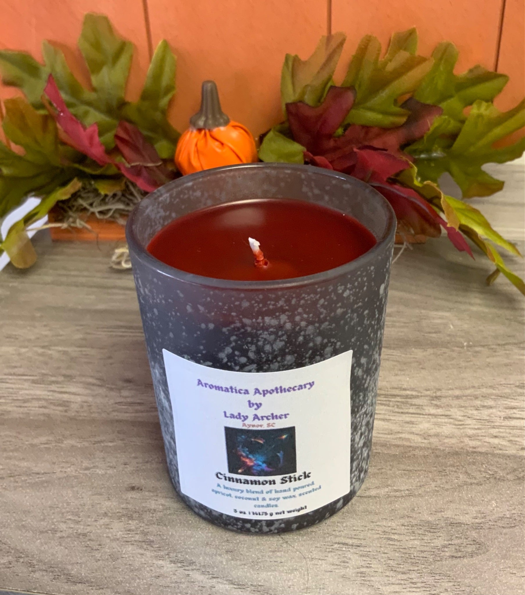 Frosted Silver Stars Candle - 1