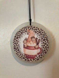 Car Air Freshener- Gnome Image 3-Christmas Tree Scent - 1