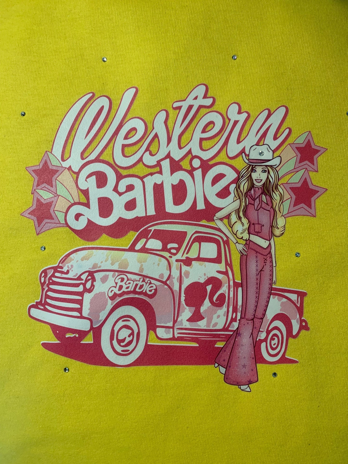 Western Barbie Yellow youth T - 1