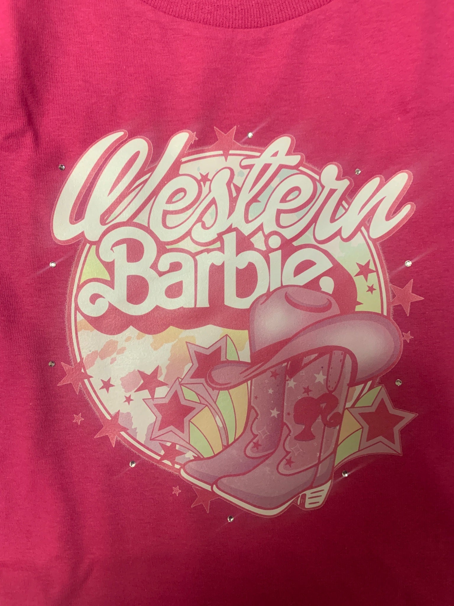 Western Barbie youth T Pink - 1