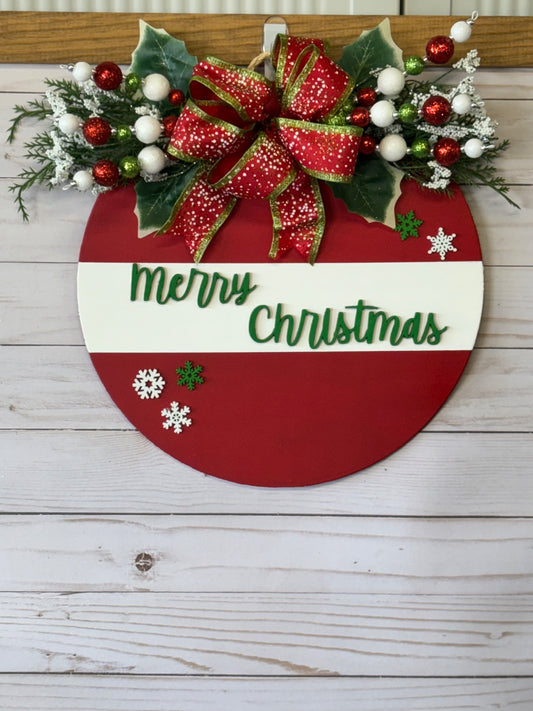 Merry Christmas- cut out Door Hanger - 1