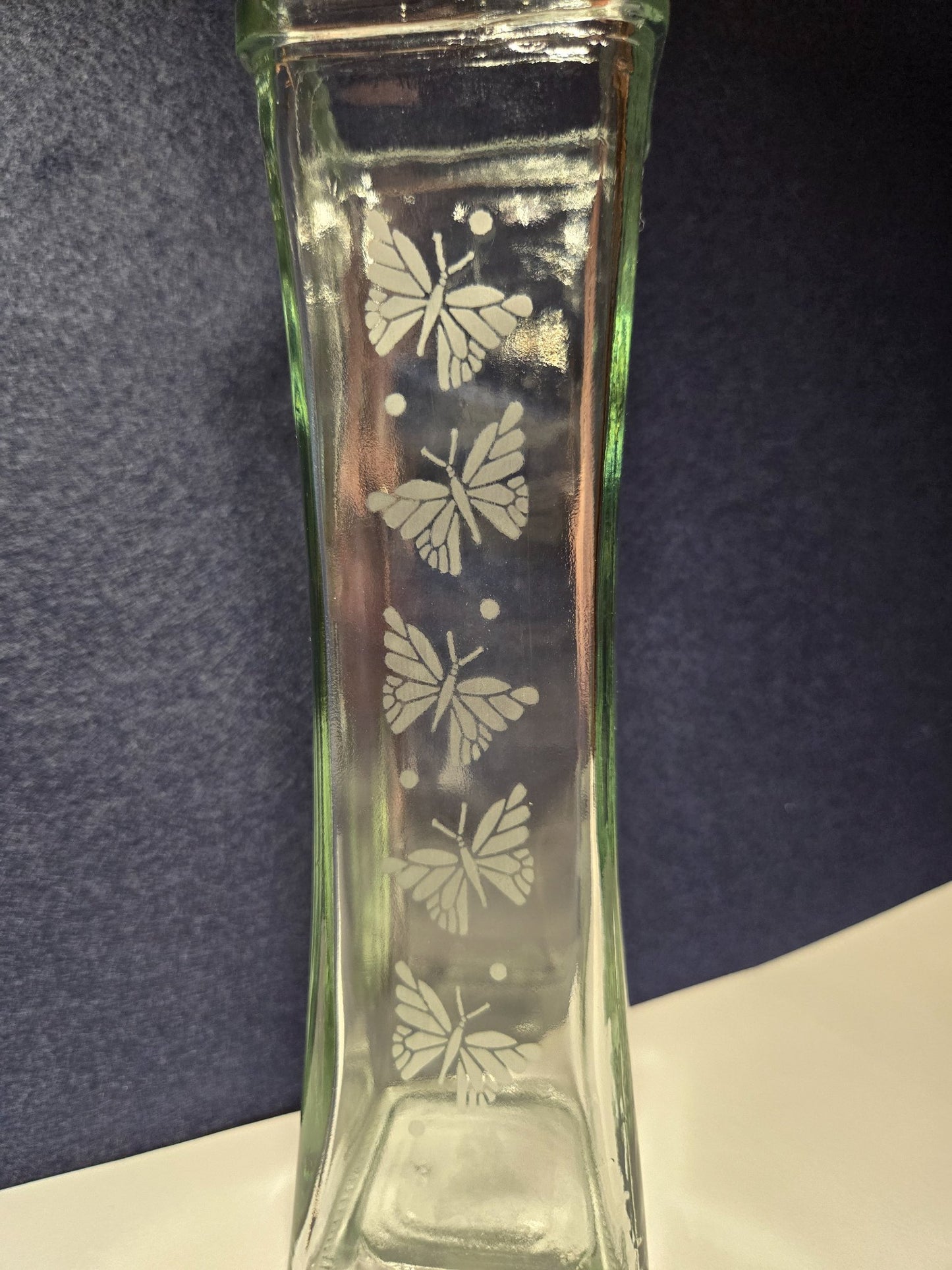 Etched Butterfly Vase - 1