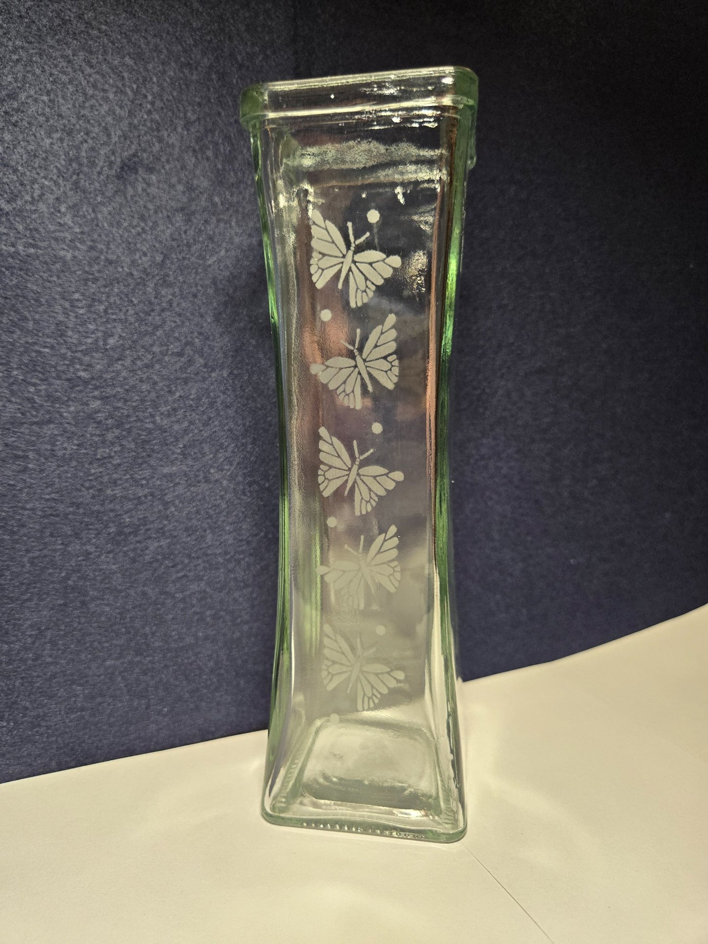 Etched Butterfly Vase - 2