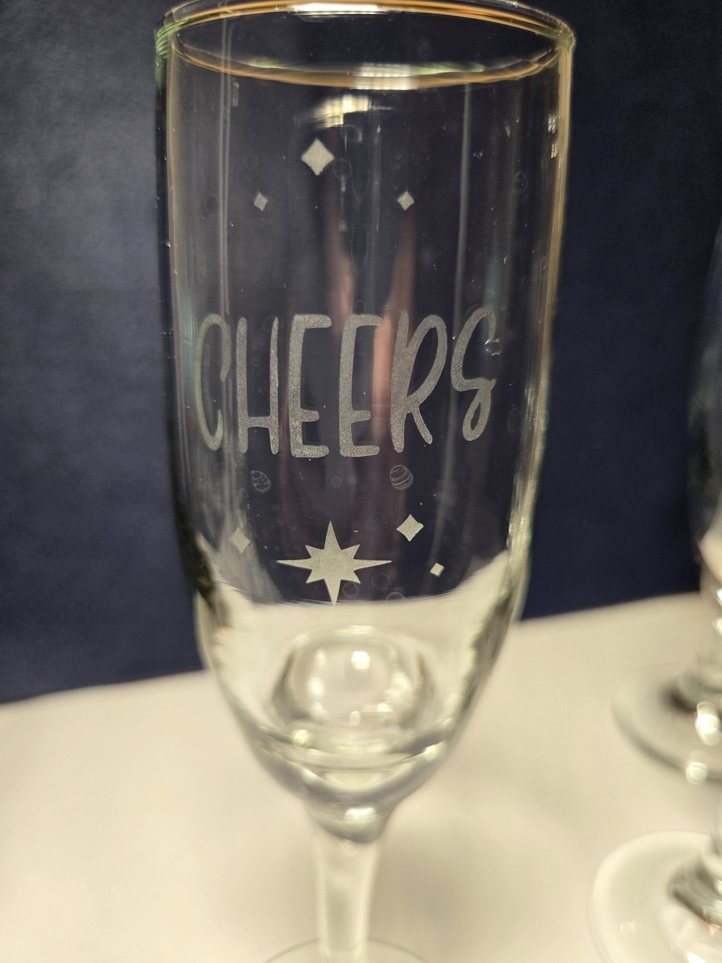 Etched Flute Glasses - 1