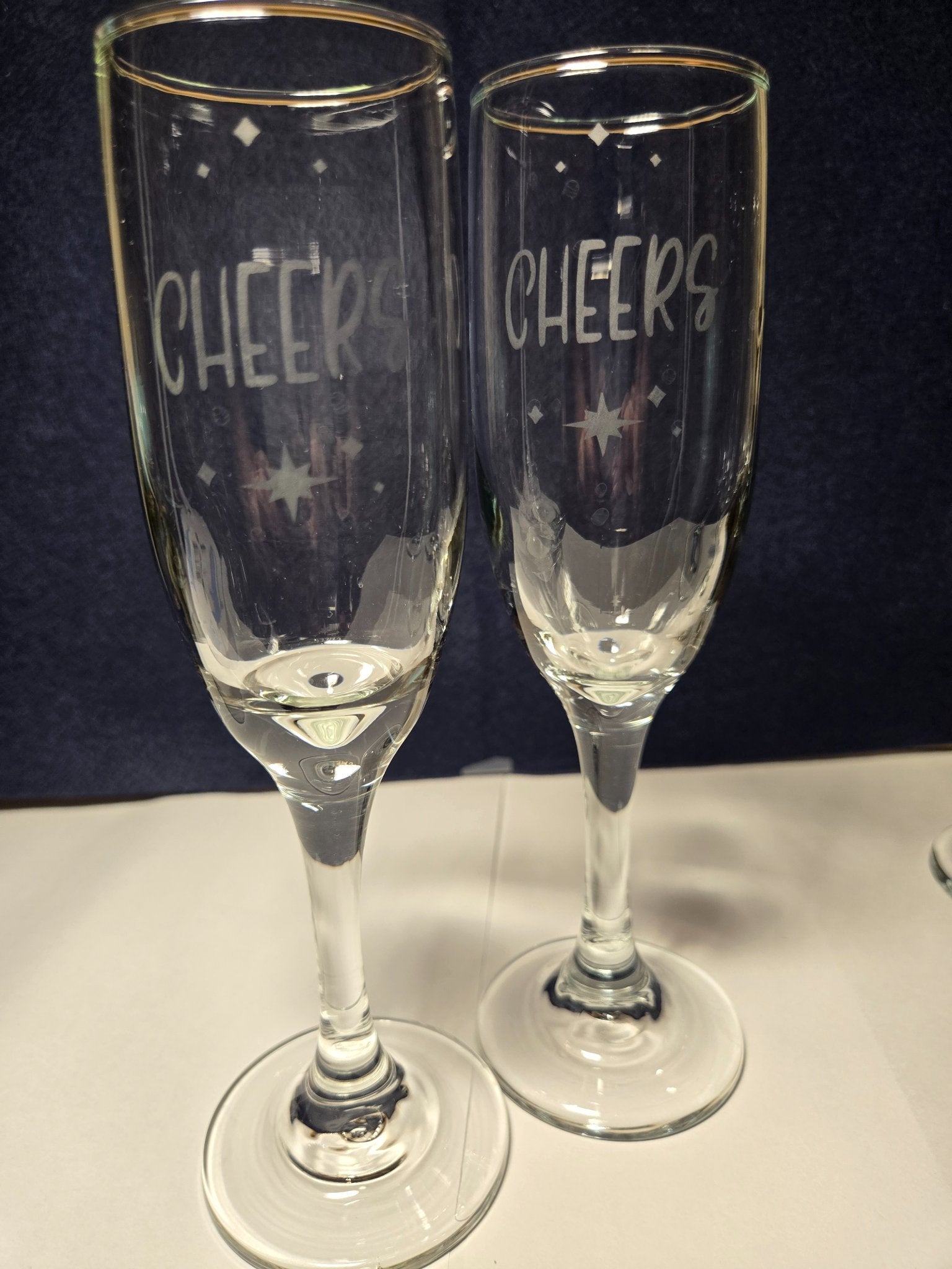 Etched Flute Glasses - 2