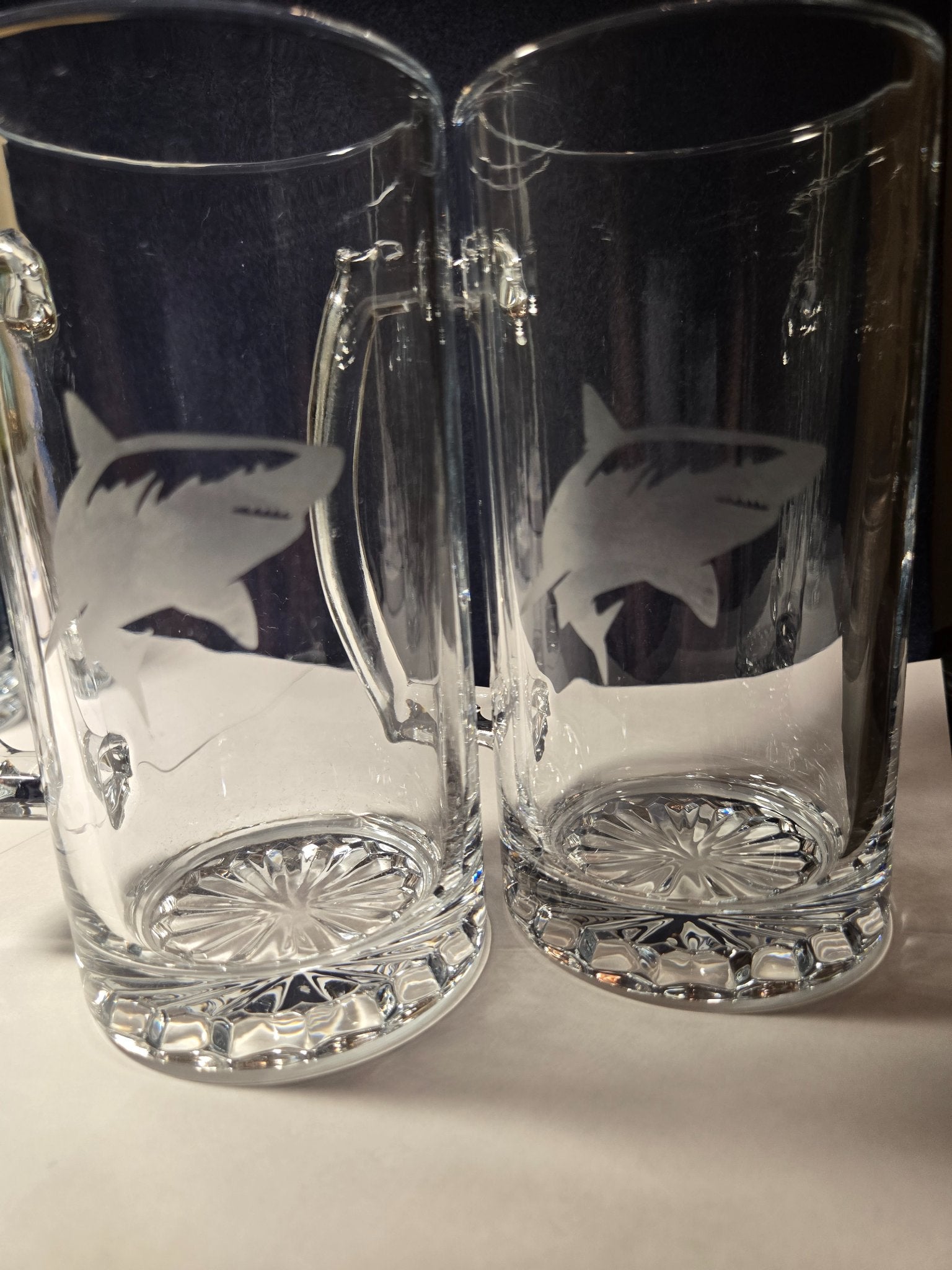 Etched Beer Mug - Shark - 2