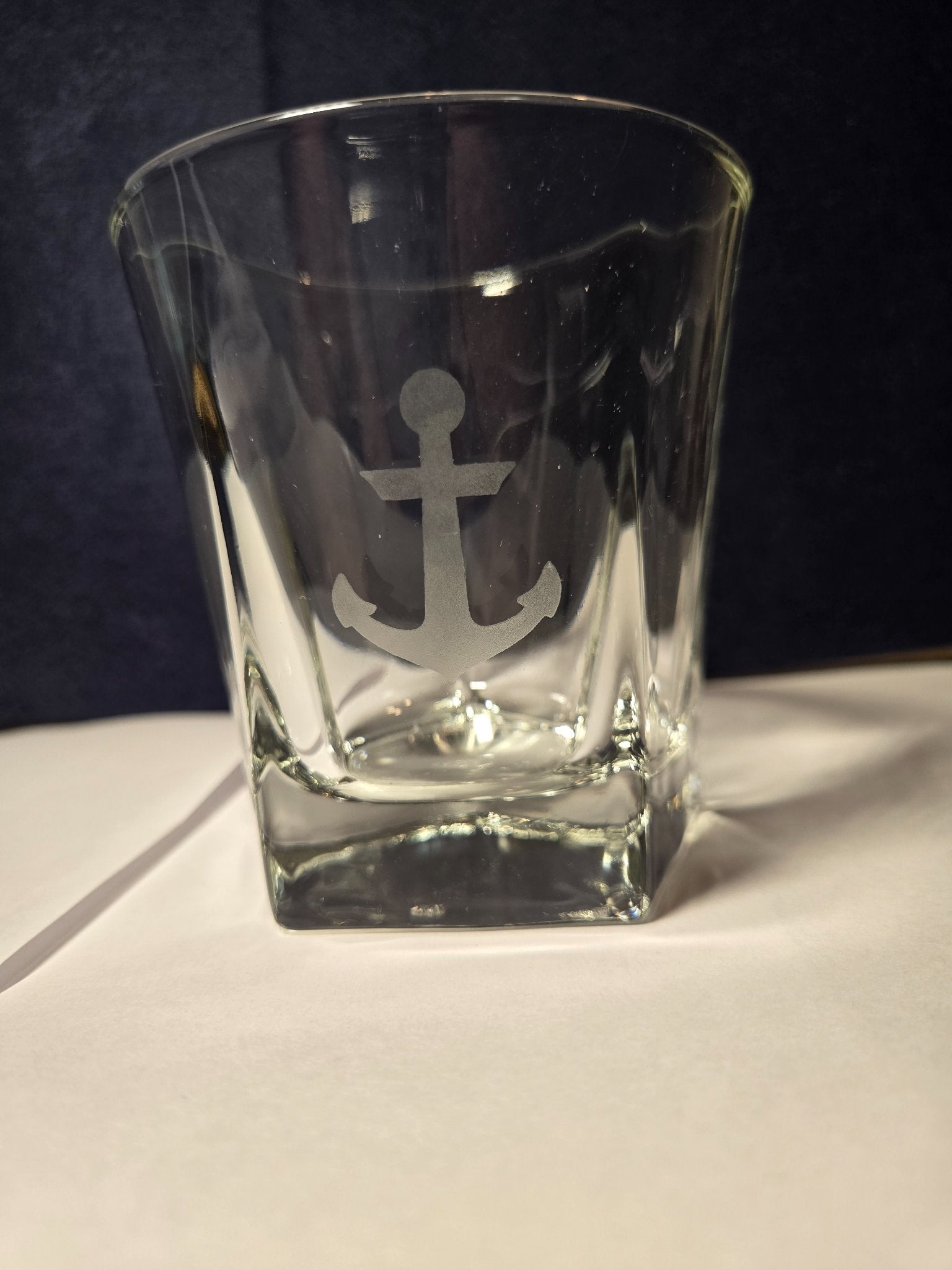 Etched Rock Glass-Anchor - 1