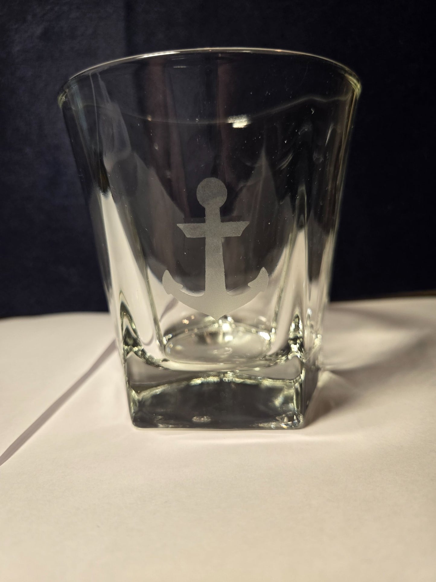 Etched Rock Glass-Anchor - 2